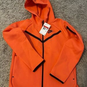 Nike Tech Bright Orange Jacket with Black Accents